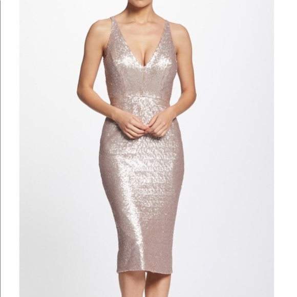 Dress the Population Camilla Sequin Midi Dress - Picture 1 of 7